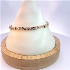 Gold-Diamond Bracelet 68 Diamonds 1.36 Carat T.W. 10K Yellow Gold 8g